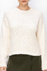 Popcorn Knit Cream Sweater