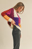 Soft Colorblock Cable Knit Sweater