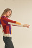 Soft Colorblock Cable Knit Sweater