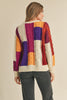 Soft Colorblock Cable Knit Sweater