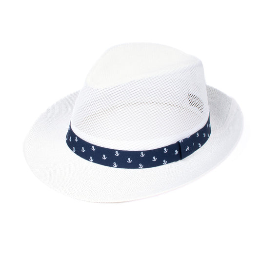 Men's Mesh Anchor Fedora Hat