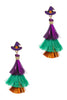 Halloween Tassel Post Earring