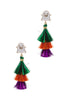 Halloween Tassel Post Earring