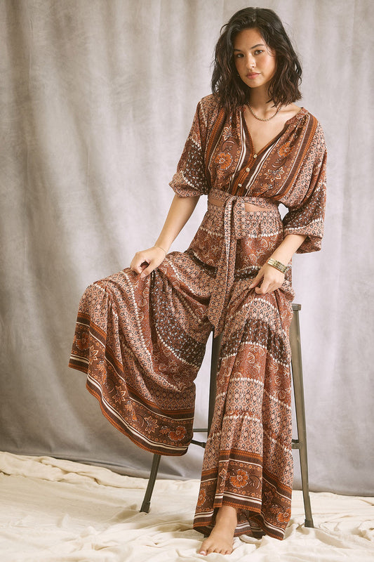 Boho Wide Leg Jumpsuit