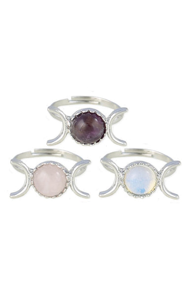 Moon Stone Goddess Ring