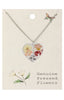 Peace & Love Dried Flowers Necklace