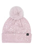 C.C All Over Clear Sequin Pom Beanie