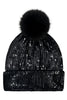 C.C All Over Clear Sequin Pom Beanie