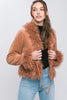 Corduroy Coat w/ Faux Fur Lining