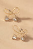 Bow & Rhinestone Heart Earrings