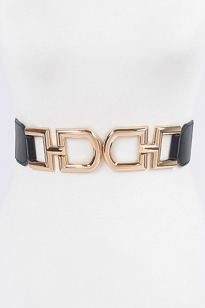 Retro Metal Buckle Elastic Belt