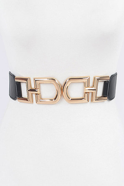 Retro Metal Buckle Elastic Belt