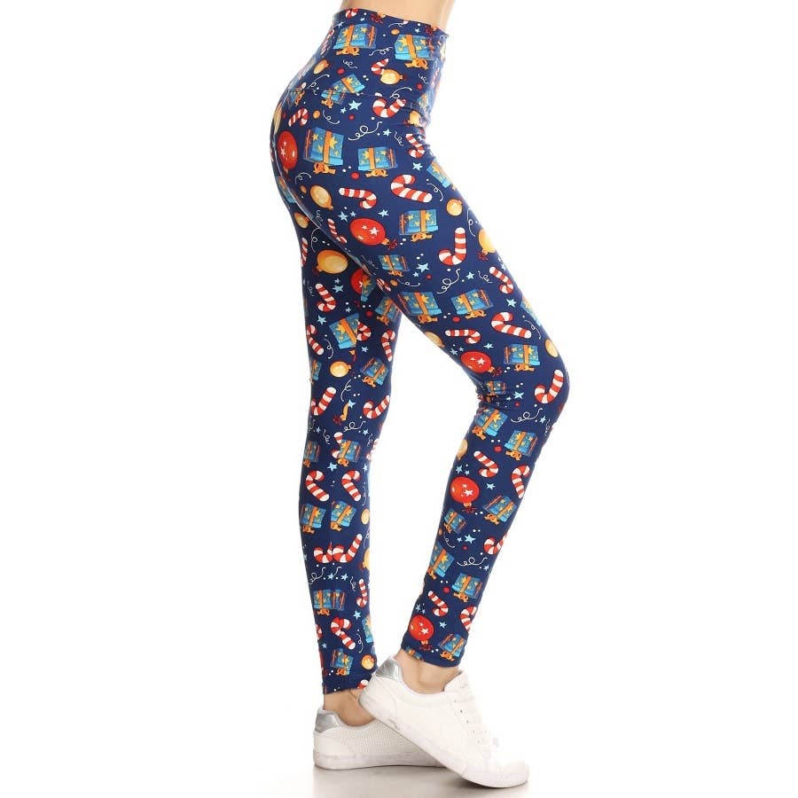 5" Yoga Band Buttery Soft Holiday Leggings