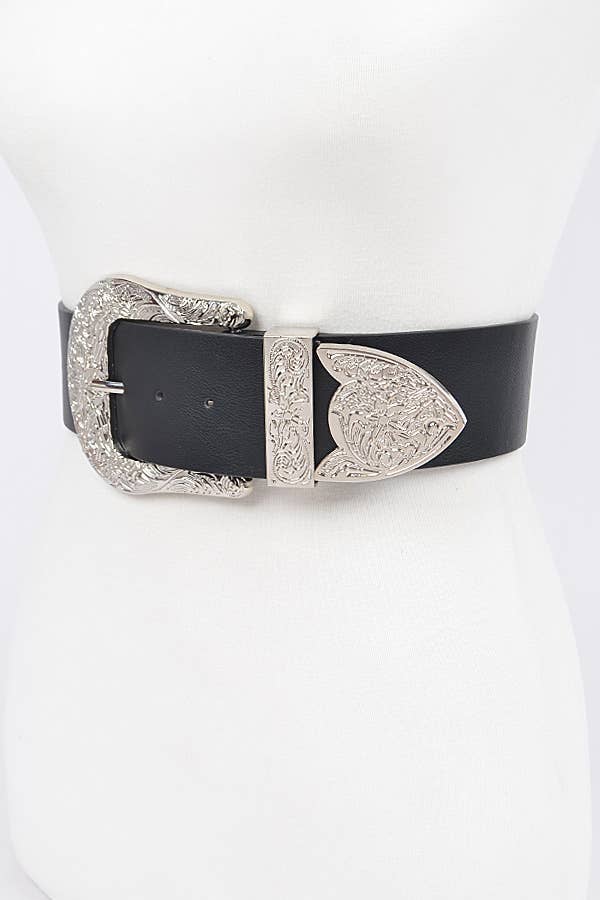 Swirl Metal Buckle Belt