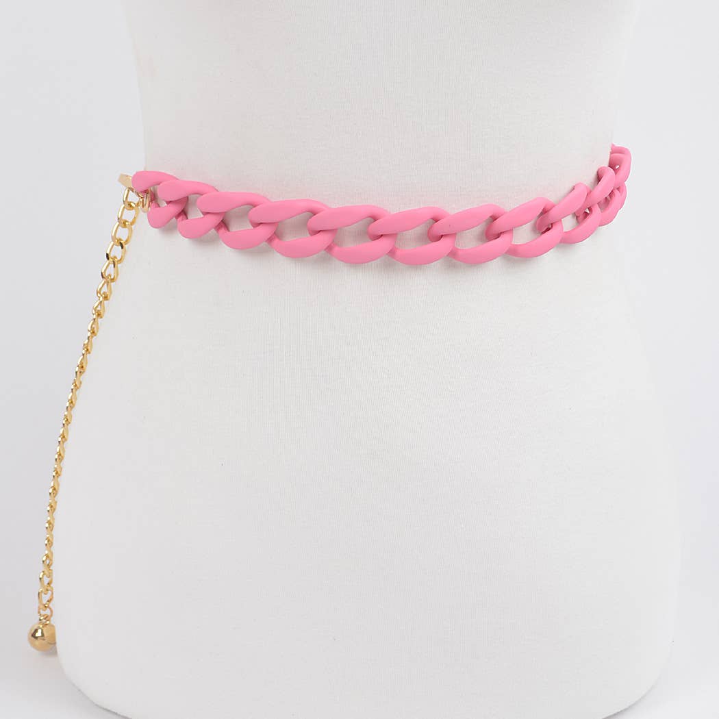 Vivid Matte Chain Belt