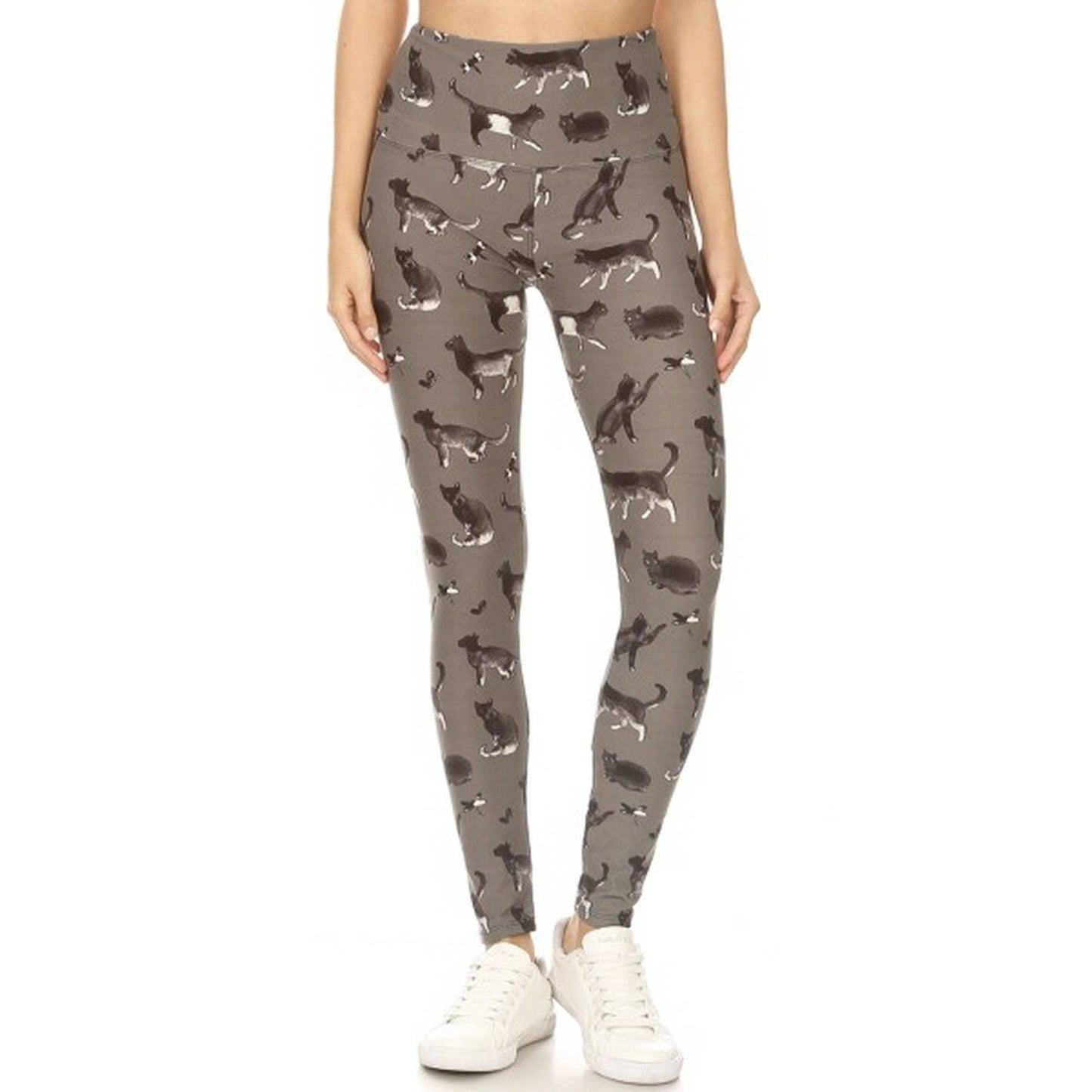Yoga Band Cat Print Leggings