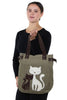 Faux Fur Lovely Cats Tote Bag