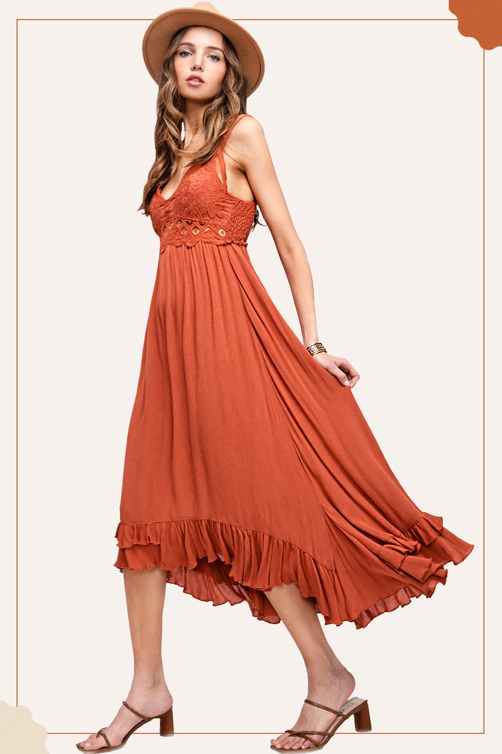 Crochet Lace Maxi Dress