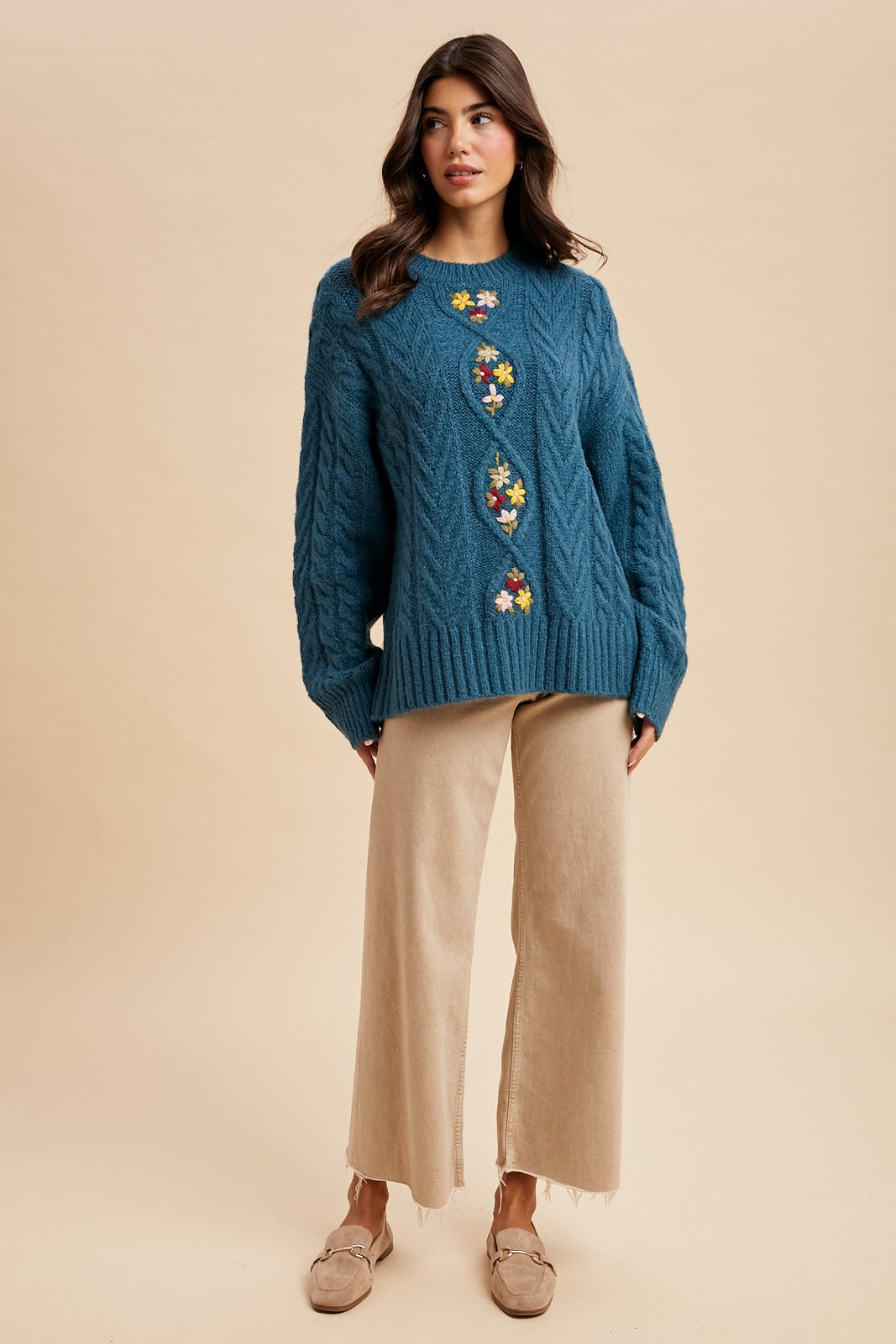 Wool Blend Embroidered Sweater