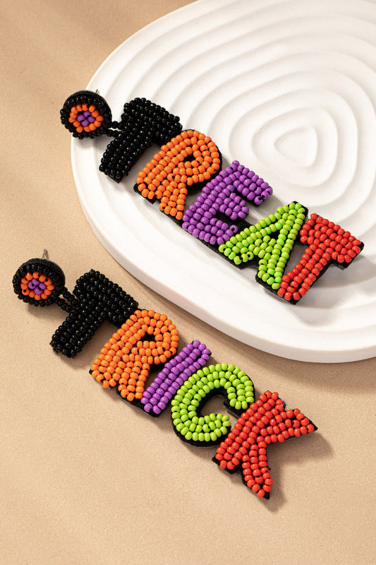 Trick or Treat Seed Bead Earrings