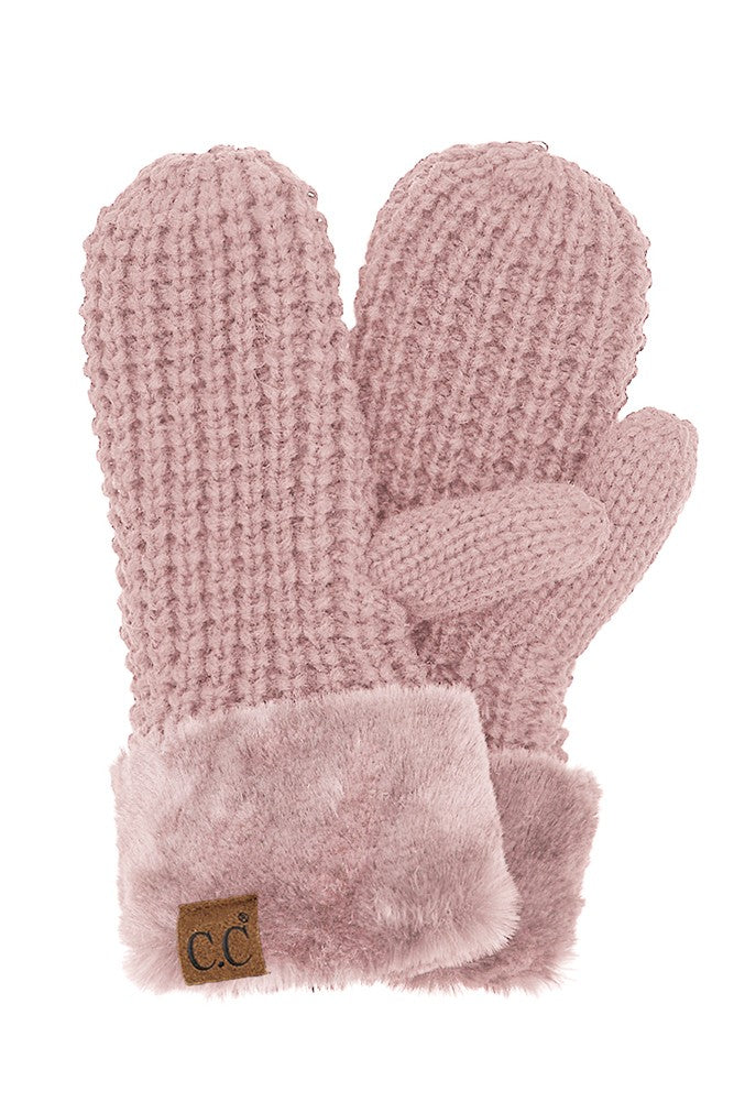 C.C. Waffle Knit Mittens