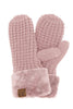 C.C. Waffle Knit Mittens