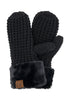 C.C. Waffle Knit Mittens