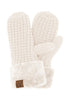 C.C. Waffle Knit Mittens