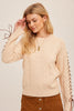 Lace Up Suede Sweater