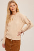 Lace Up Suede Sweater