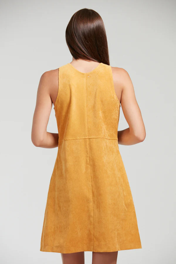 Golden Corduroy Dress