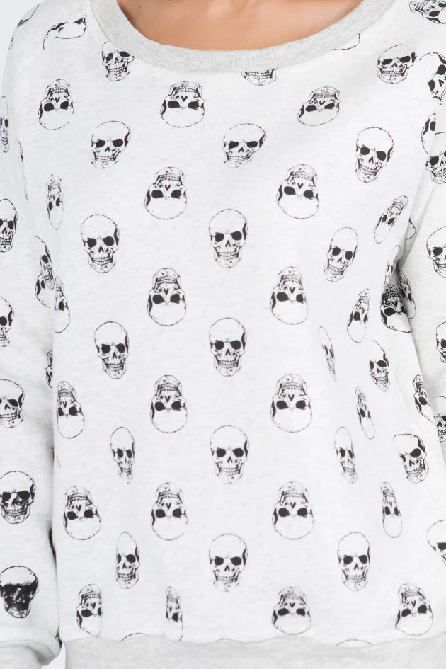 Skull Print Pullover