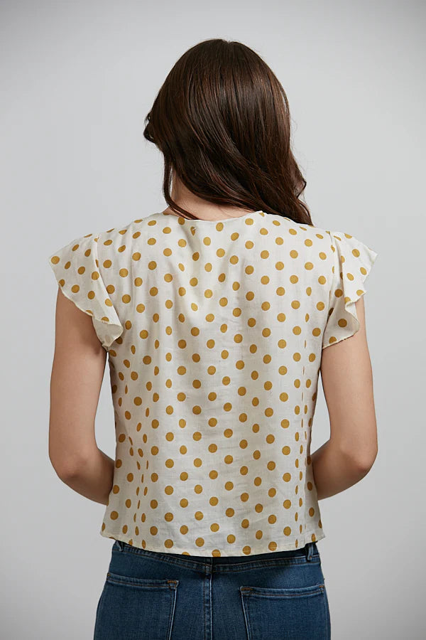 Yellow Polka Dot Blouse