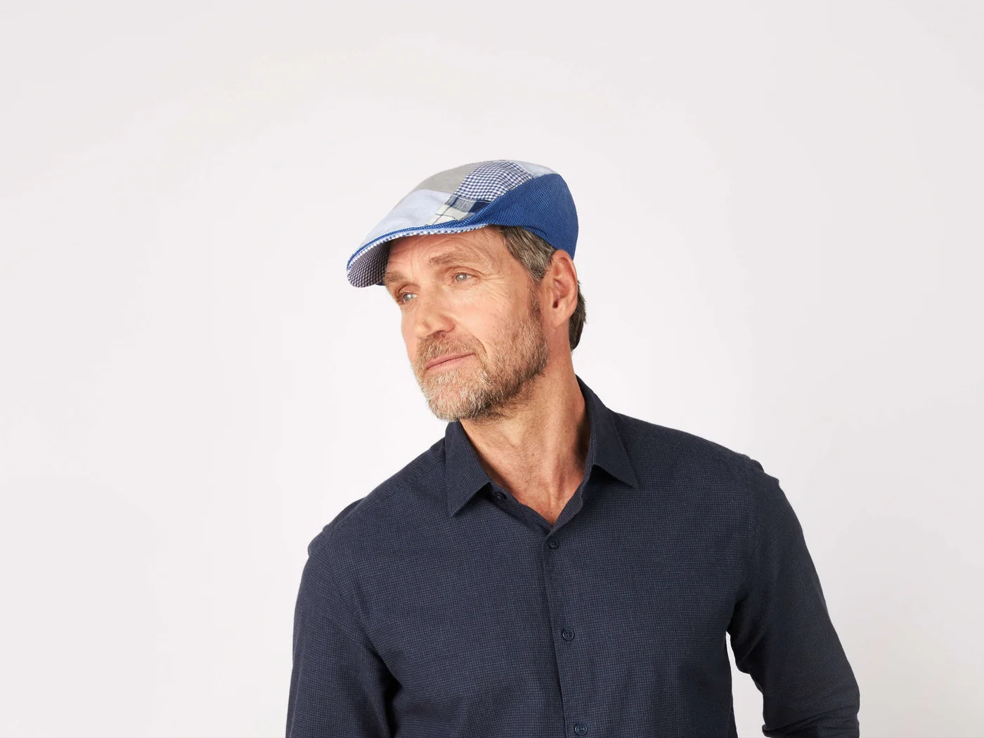 Donegal Touring Cap- Grey Blue Linen