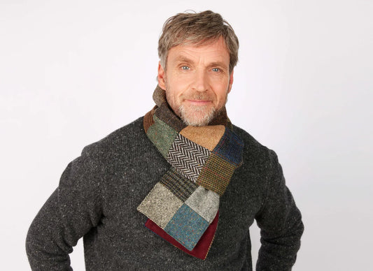 Patchwork Tweed / Corduroy Scarf