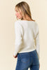 Dolman Sleeve Ribbed Sweater Top