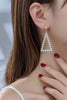 Pearl Triangle Drop Earrings