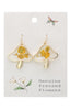 Vintage Toadstool Dried Flower Earrings