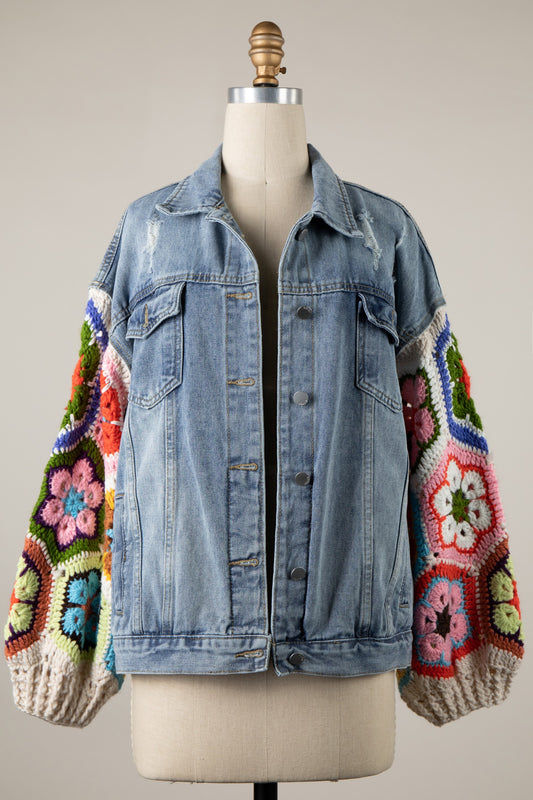 Granny Squares Denim Jacket