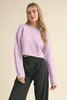 Soft Lilac Cable Knit Sweater