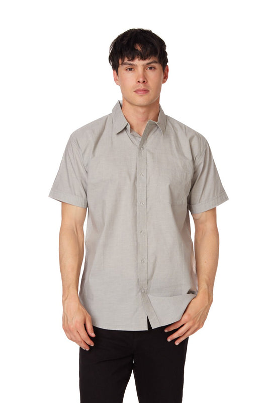 Men's Light Grey Chambray Shirt