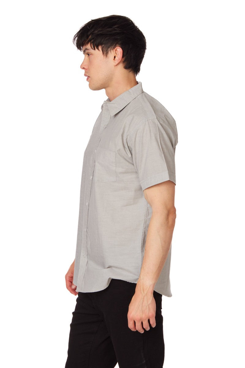 Men's Light Grey Chambray Shirt