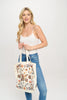 Floral Bee Print Tote Bag