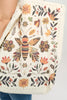 Floral Bee Print Tote Bag