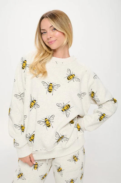 Bumble Bee Print Sweatshirt