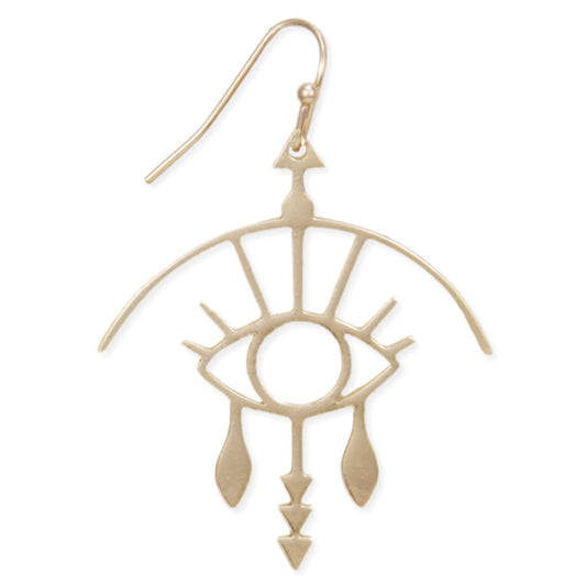 Gold Mystic Eye Earrings