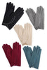 Embroidery Lace Button Deco Winter Gloves