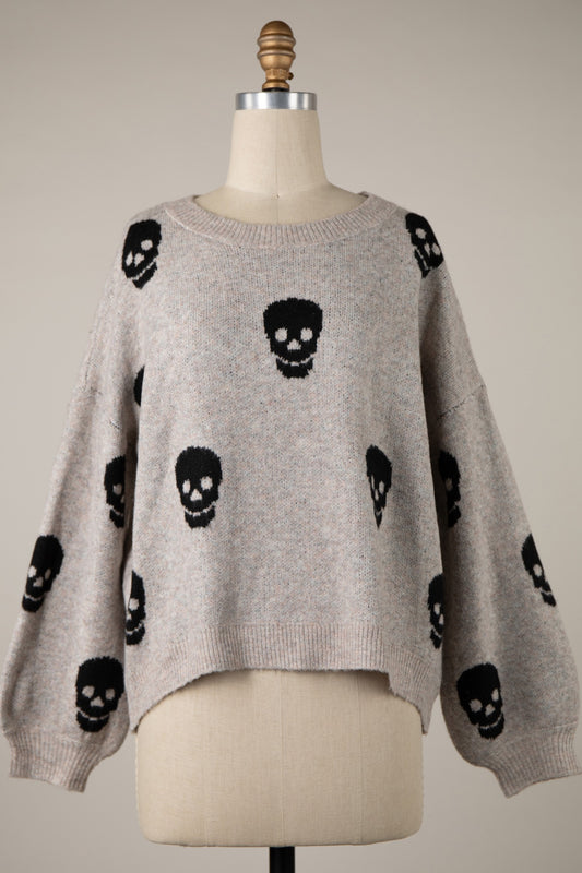 Skull Sweater Top