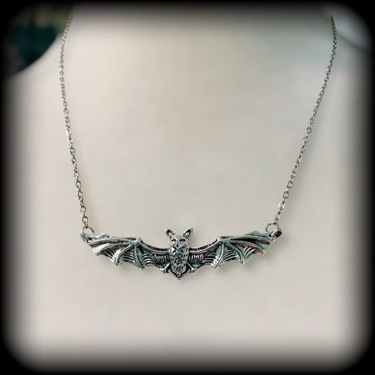 Stainless Steel Bat Necklace