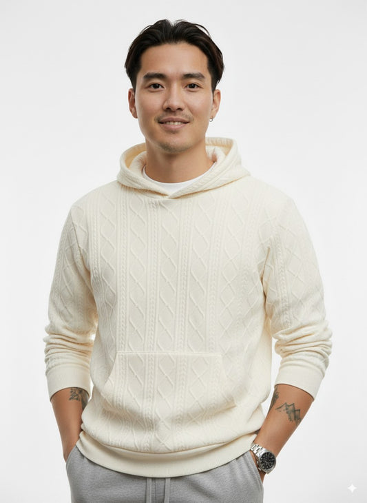 Men's Textured Pullover Hoodie